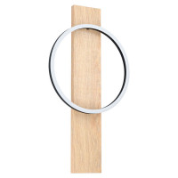 99466 Светод. бра BOYAL, 1х12W(LED), L300, H560, 1700lm, сталь, дерево, черный/пластик, белый