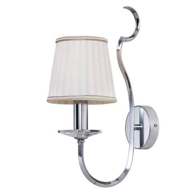 Arte Lamp ANDREA, Бра, цвет арматуры - ХРОМ, цвет плафона/декора - КРЕМОВЫЙ, 1х60W E14, A6352AP-1CC
