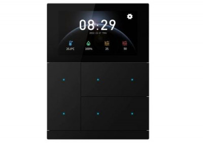 GVS CHTFB-3.0/6.1.01 Комбинированный выключатель Waltz, пластик чёрный