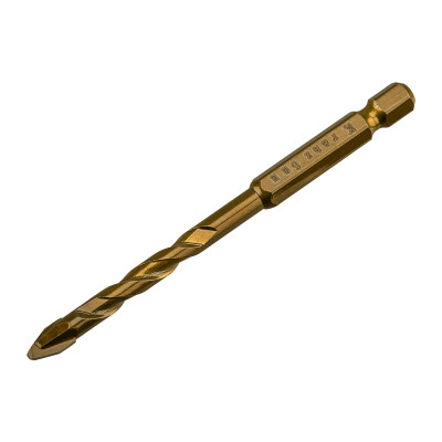 Сверло по стеклу и керамике, сухое сверление, 6мм, шестигранный хвостовик KRANZ, KR-91-0766