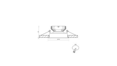Корпус светильника COMBO10-BL IP20 потолочн. встраив. наклон. черн. SWG PRO 00-00003956
