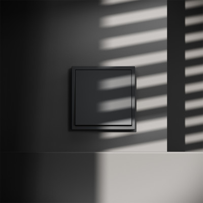 Перекрестный переключатель встраиваемый VOLTUM S70 одноклавишный 10А, (графит), VLS010507