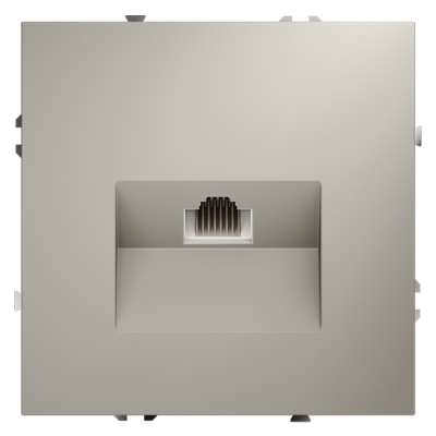 Розетка компьютерная встраиваемая VOLTUM S70 RJ45 кат.6, (кашемир), VLS060103