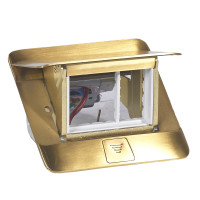 Legrand Выдвижной розеточный блок - неукомплектованный - IP 40 - 3 модуля - латунь, 054015