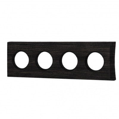 BIRONI Шедель Бук Угольно-черный Рамка 4-ая на бревно 260мм (скрытый монтаж), BF4C26-640-119