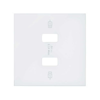 Simon 10001096-230 Накладка для зарядного устройства 2хUSB цвета белый матовый S100