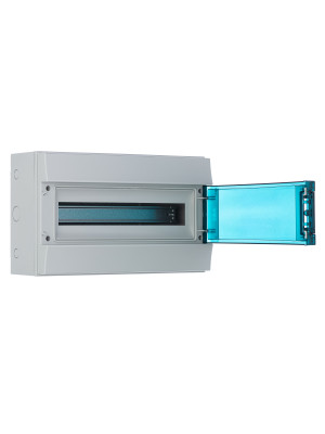 65P18X12A - Бокс настенный 18М прозрачная дверь Mistral65 (с клемм)