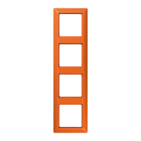 Рамка 4-кратная для вертикальной и горизонтальной установки; термопласт, оранжевая, AS584BFO Рамка 4-кратная для вертикальной и горизонтальной установки; термопласт, оранжевая, AS584BFO