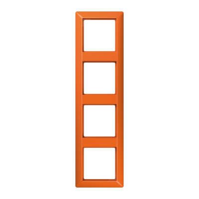 Рамка 4-кратная для вертикальной и горизонтальной установки; термопласт, оранжевая, AS584BFO