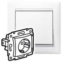 Legrand Розетка с заземлением - Legrand Valena - без шторок 16А 250В винтовые зажимы - белый, 694280