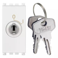 Vimar Выключатель 2P 16AX с ключом унифиц, белый, 19083.CU.B Vimar Выключатель 2P 16AX с ключом унифиц, белый, 19083.CU.B