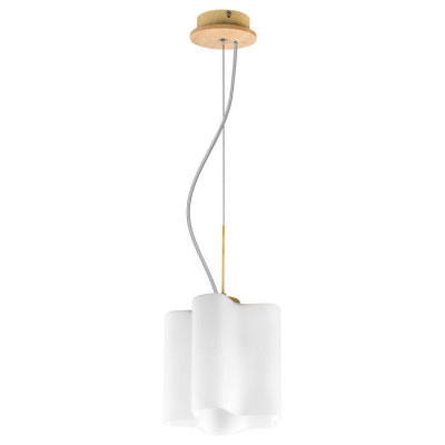 Lightstar 802115 (MD998-1) Подвес  NUBI LEGNO 1х40W E27 СВЕТЛОЕ ДЕРЕВО/БЕЛЫЙ (в комплекте)