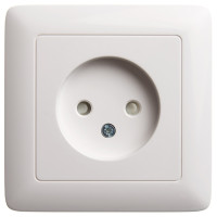 ХИТ С/У РОЗЕТКА без заземления со шторками 10А, 250В, БЕЛЫЙ. Россия