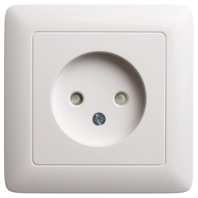 ХИТ С/У РОЗЕТКА без заземления со шторками 10А, 250В, БЕЛЫЙ. Россия