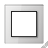 Рамка для вертикальной и горизонтальной установки, 5 постов; стекло; белый; A CREATION, AC585GLWW