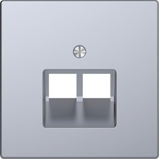 D-Life Накладка для розетки 2-ной RJ45, нерж. сталь