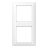 Рамка для вертикальной и горизонтальной установки, 2 поста; дюропласт; белый; AS500, AS582WW