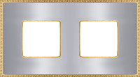 FD01432CBOB Fede Belle Epoque Metal Рамка 2-ная, Bright Chrome+Bright Gold
