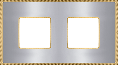 FD01432CBOB Fede Belle Epoque Metal Рамка 2-ная, Bright Chrome+Bright Gold