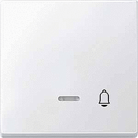 SD Клавиша 1-ная с линзой и символом "Звонок" , беж.