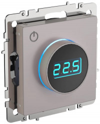 BRITE Термостат электронный с инд. ТС10-1-БрЖ жемч. IEK, BR-RT11-K36