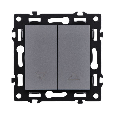 Механизм управления жалюзи 2-клавишный, серый Kollinger Asthetik AS-013GY