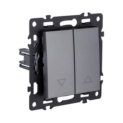 Механизм управления жалюзи 2-клавишный, серый Kollinger Asthetik AS-013GY