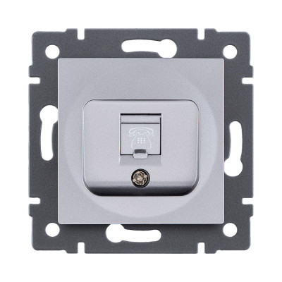 Розетка телефонная RJ11, серый Kollinger REA-009GY для Aspekt, Eleganz, Reflex