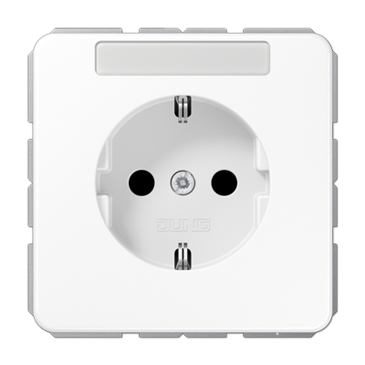 Штепсельная розетка SCHUKO 16A 250V~ с полем для надписи; белая, CD1520NAWW