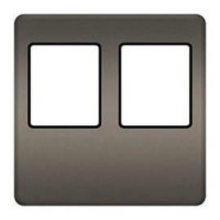 FD04318GR-M Fede Fede Плата монтажная Multimedia для 2-х разъёмов, Graphite/черн.