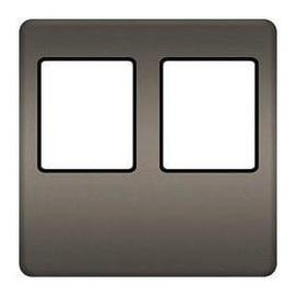 FD04318GR-M Fede Fede Плата монтажная Multimedia для 2-х разъёмов, Graphite/черн.