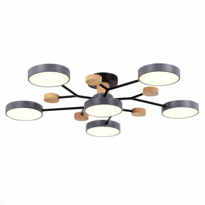 ST LUCE SLE6006-702-06 Светильник потолочный Серый/Серый LED 6*12W 3000K/4500K/6000K