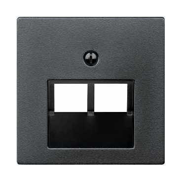 SM Накладка для комп./тлф. розетки 2хRJ45, антрацит