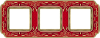 FD01363ROEN Fede Firenze Smalto Italiano Рамка 3-ная, Ruby Red