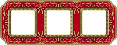 FD01363ROEN Fede Firenze Smalto Italiano Рамка 3-ная, Ruby Red