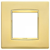 20642.G21 - Vimar Накладка классика для 2 модуля золото сатинированое