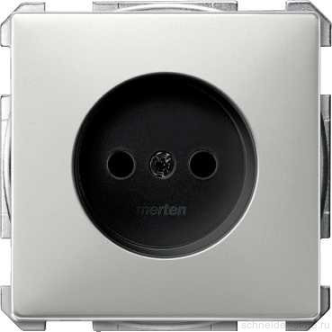 SD Розетка со шторк. 2К 16А 250В~, стальн.