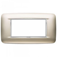 Vimar Накладка с закруглениями для 4 модулей никель сатинированый, 20684.C22