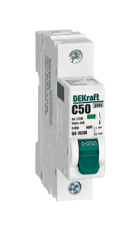 DEKraft Авт. выкл. без теплозащиты 1P 50А х-ка C 6кА ВА-103M