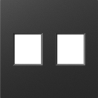 Donel A07 матовый карбон накладка 2-я для розеток RJ45,TV,SAT , серия DB, DE86930