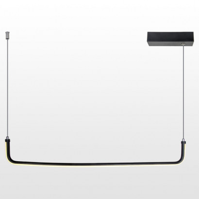 LUSSOLE Cass Линейно-Подвесной светильник, цвет основания - черный, плафон - акрил (цвет - белый), 1x12W LED, LSP-8427