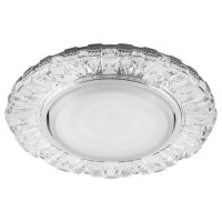 Светильник встраиваемый со светодиодной подсветкой 20LED*2835 SMD 4000K, 15W GX53, без лампы, прозрачный, хром, CD4023 с драйвером в комплекте, Feron 29476