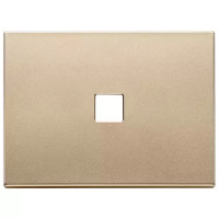 Vimar Накладка плоская, 3 модуля на 1 кнопку, Flat, сатинированное золото, 22683.1.88