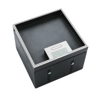 Люк напольный на 1 модуль (горизонт.), металлический, h=100мм, крышка с углублением (П-образн.) 17 мм, TIMIUX, нержавеющая сталь, EU1GH100UP ST