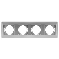 GUSI Ugra РАМКА 4-местная, цвет серебро., С1140-004