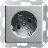 041826 Gira Розетка с з/к  споворот на 30° с затвором (shutter) и символом