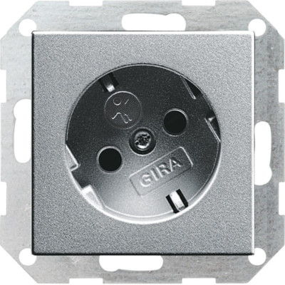 041826 Gira Розетка с з/к  споворот на 30° с затвором (shutter) и символом