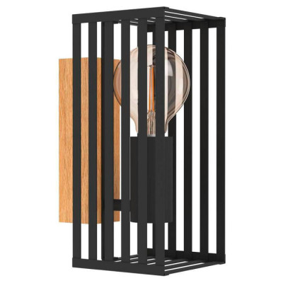 390165 Бра CIDRAZ, черный, коричневый, сталь, дерево