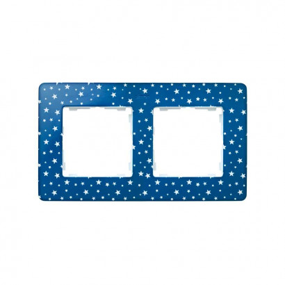 Simon 8200620-221 S82Detail Рамка 2-ная, сине-фиолетовый, звезды