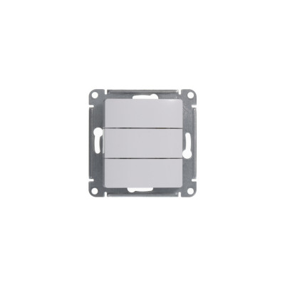 GLOSSA 3-клавишный ВЫКЛЮЧАТЕЛЬ, сх.1+1+1, 10АХ, механизм, БЕЛЫЙ